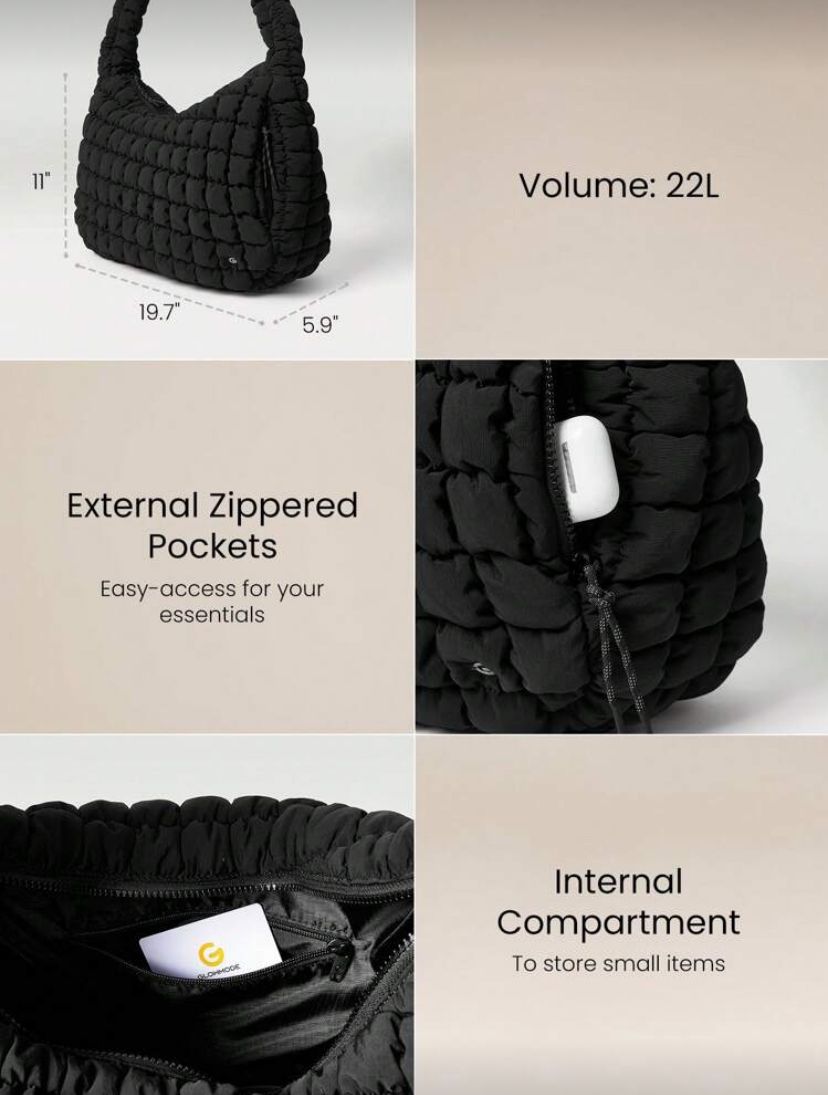 Bolso Crossbody Puffer Semi Impermeable